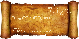 Tenyér Ágnes névjegykártya